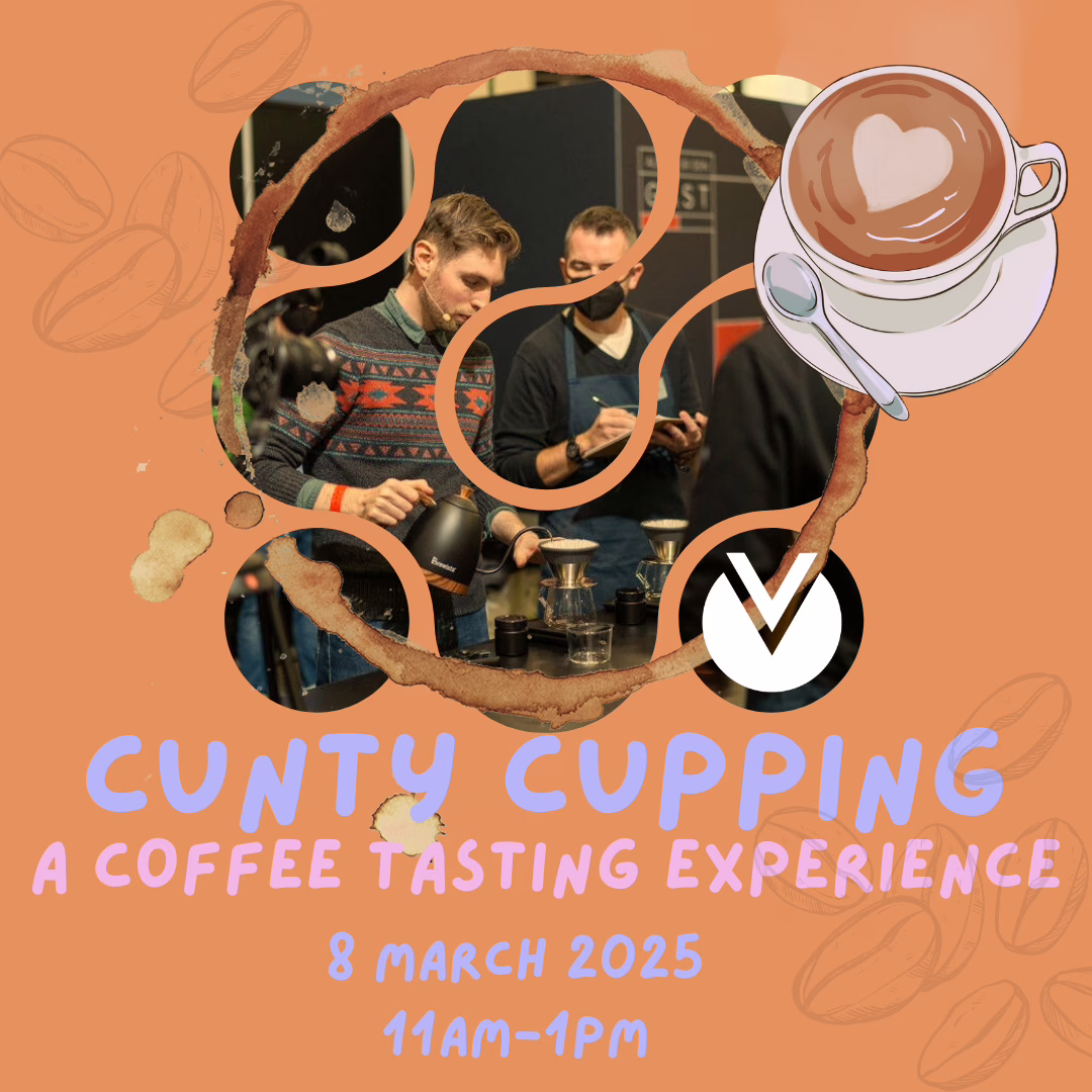 Cunty Cupping returns! Join us at Villa Vida Café on March 8, 2025, for a bold and fun coffee tasting session where you’ll learn to identify flavors like a pro. Open to all coffee lovers!