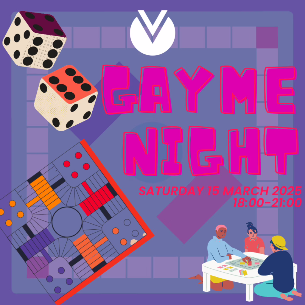 Join us for Gayme Night at Villa Vida Café on March 15, 2025! Play board games, meet new people, and enjoy a fun and inclusive queer social evening. All are welcome!
