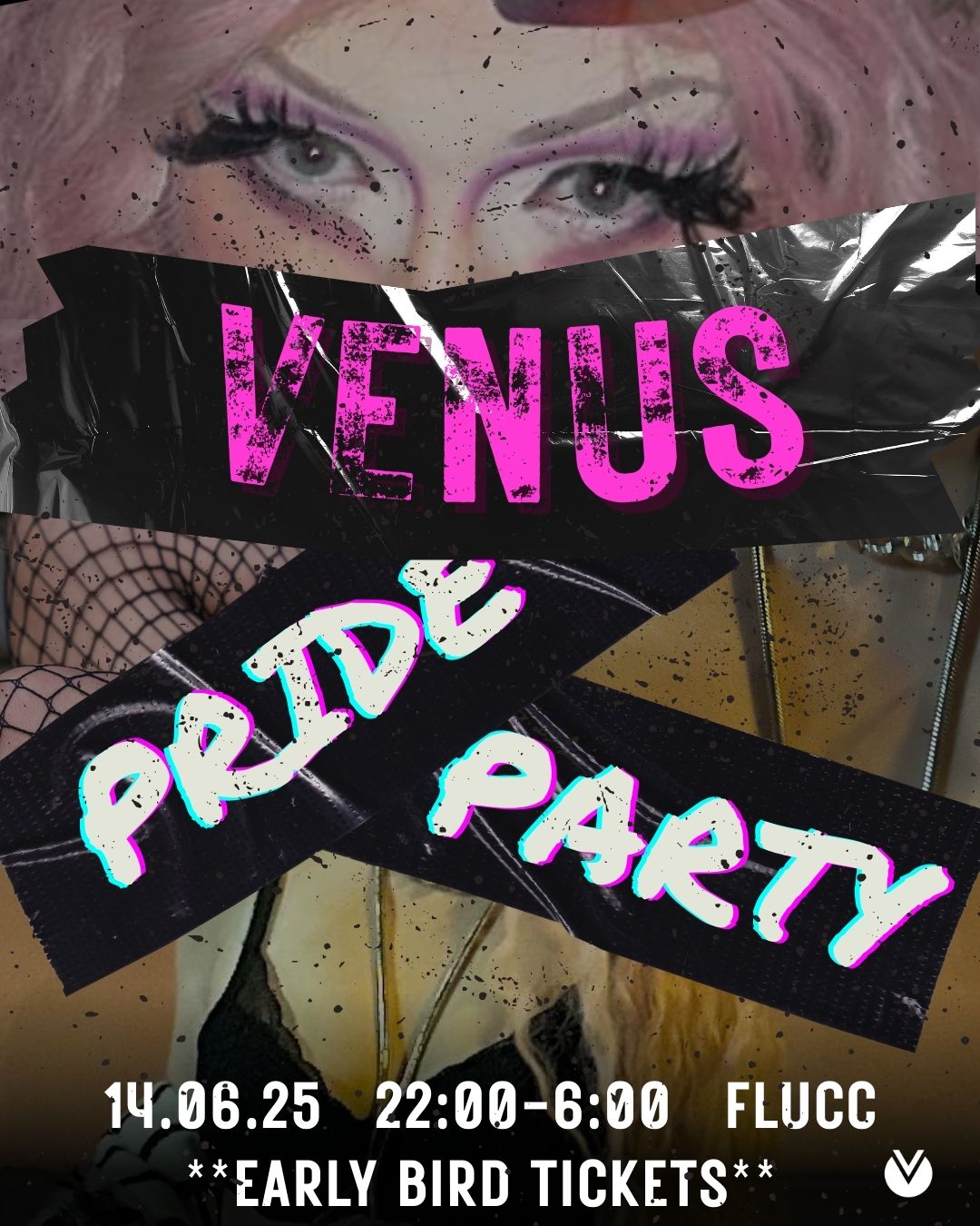 alt="VENUS AFTERPRIDE Vienna 2025 – queer pride afterparty at FLUCC"