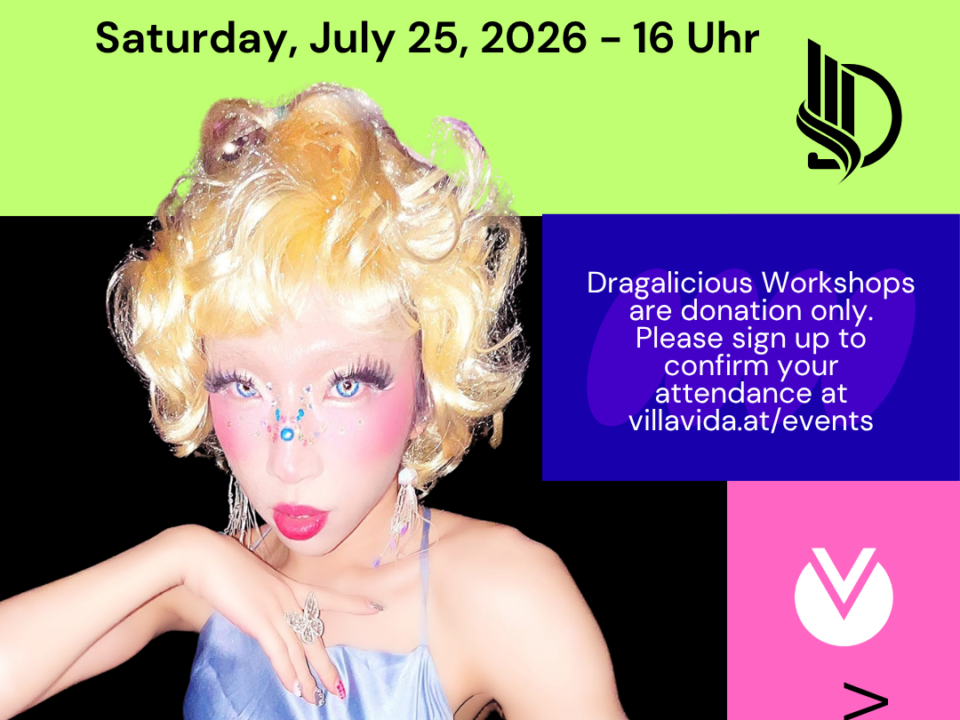 Dragalicious Workshop: Telling Your Story on Stage with DaDa JV 📅 Saturday, July 25 🕓 4:00 PM 📍 Villa Vida Café, Linke Wienzeile 102, 1060 Vienna